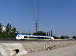 Eastbound heading away from me toward its next stop of Redlands ESRI Station